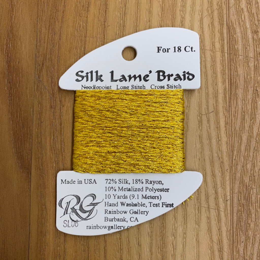 Silk Lamé Braid SL06 Gold - KC Needlepoint