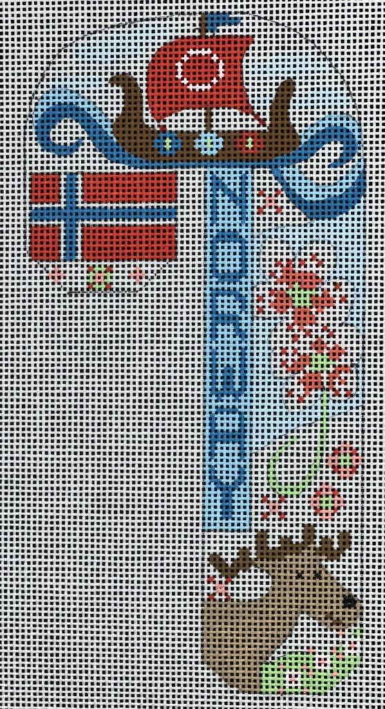 Norway Travel Candy Cane Canvas - KC Needlepoint