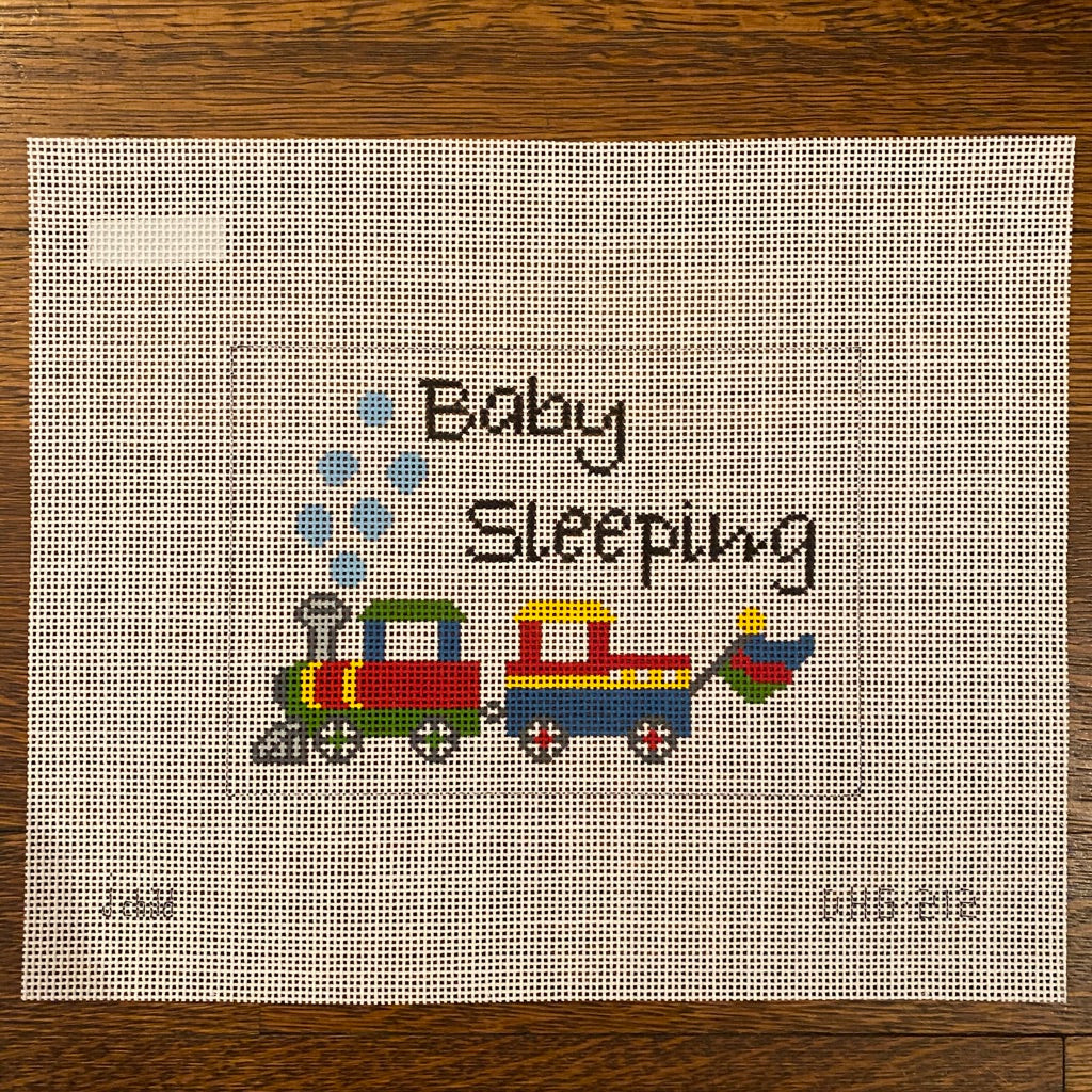 Choo Choo Baby Sleeping Canvas - KC Needlepoint