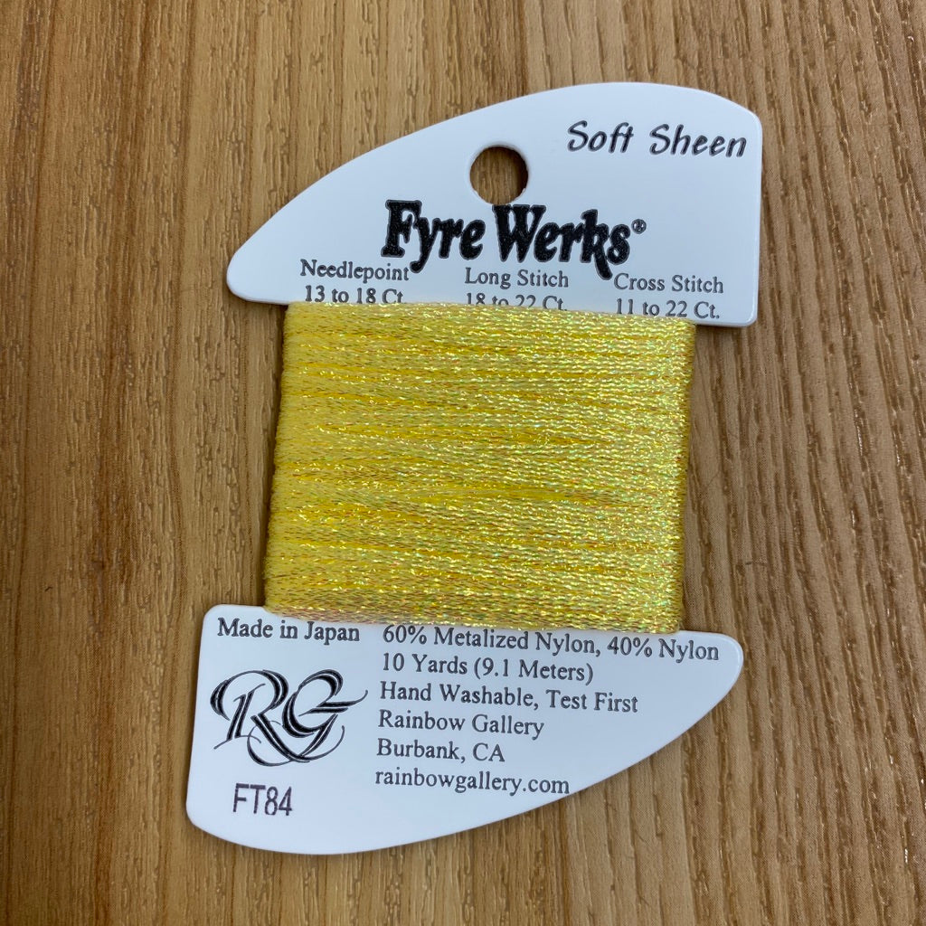 Fyre Werks Soft Sheen FT84 Yellow Pearl - KC Needlepoint