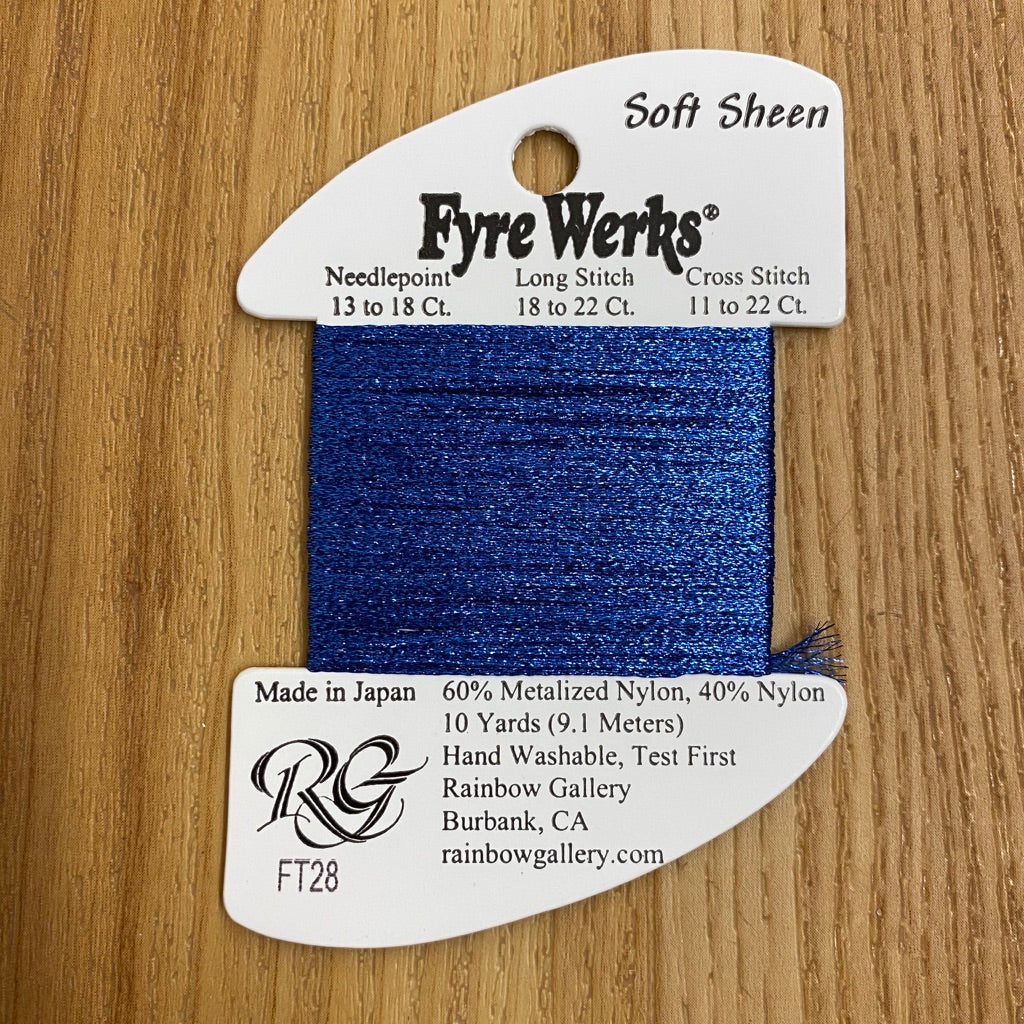 Fyre Werks Soft Sheen FT28 Royal Blue - KC Needlepoint