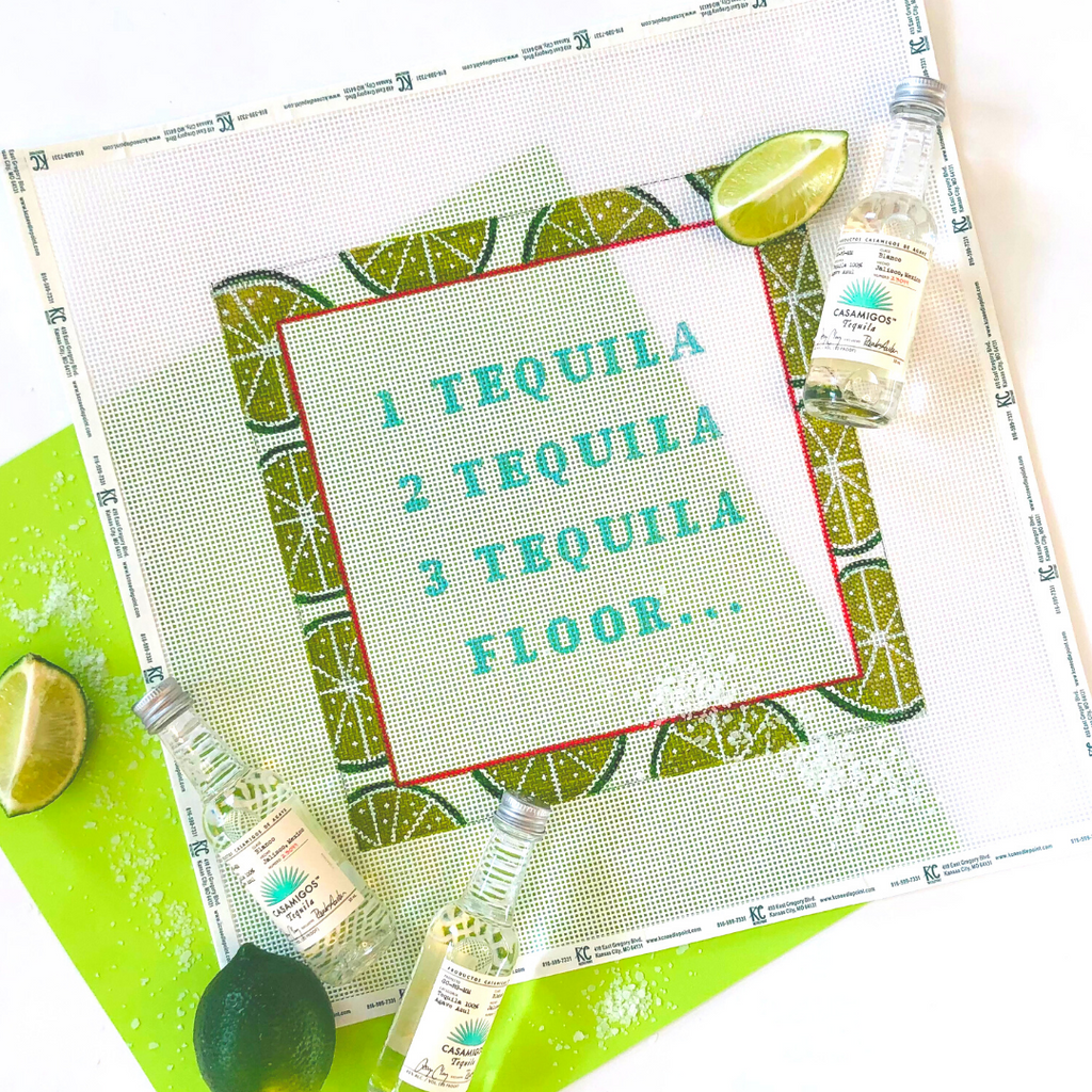 Tequila Helps Canvas - KC Needlepoint