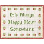 It's Always Happy Hour Canvas - KC Needlepoint