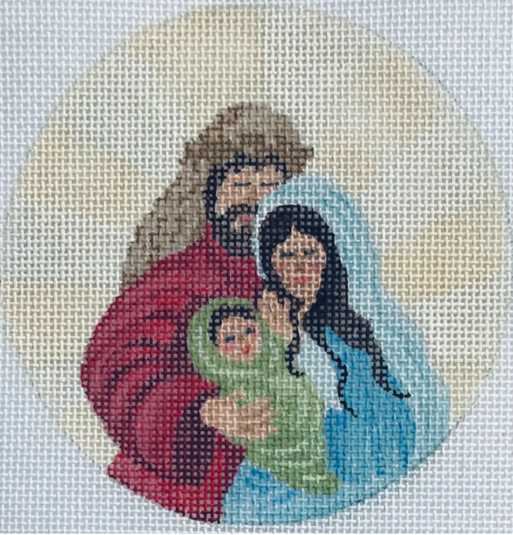 Holy Family Ornament Canvas - KC Needlepoint