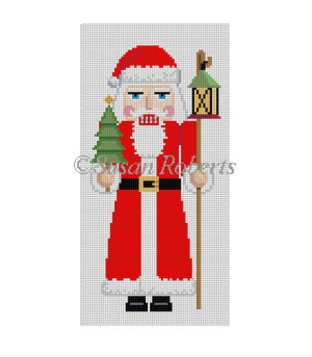 Santa with Lantern & Tree Nutcracker Canvas - KC Needlepoint