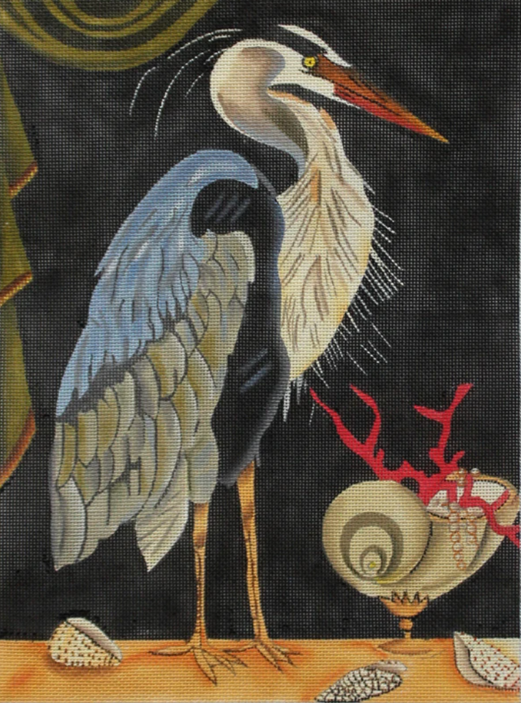 Blue Heron Canvas - KC Needlepoint