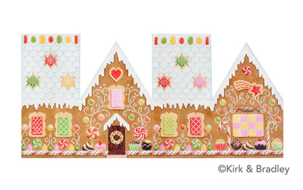 Candy Cottage Gingerbread House Canvas - KC Needlepoint