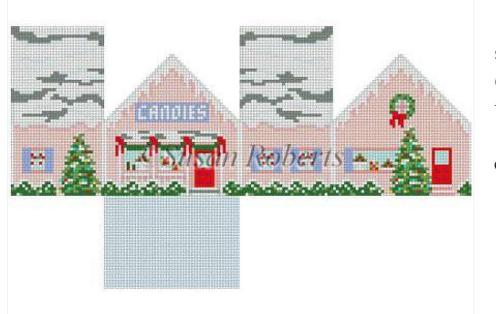 Candy Shop Mini House Canvas - KC Needlepoint