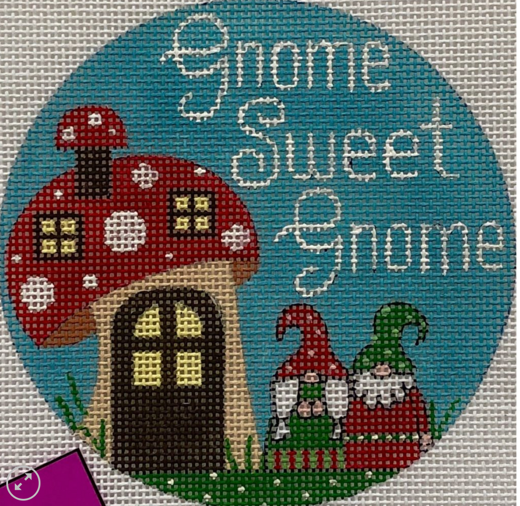 Gnome Sweet Gnome Canvas - KC Needlepoint