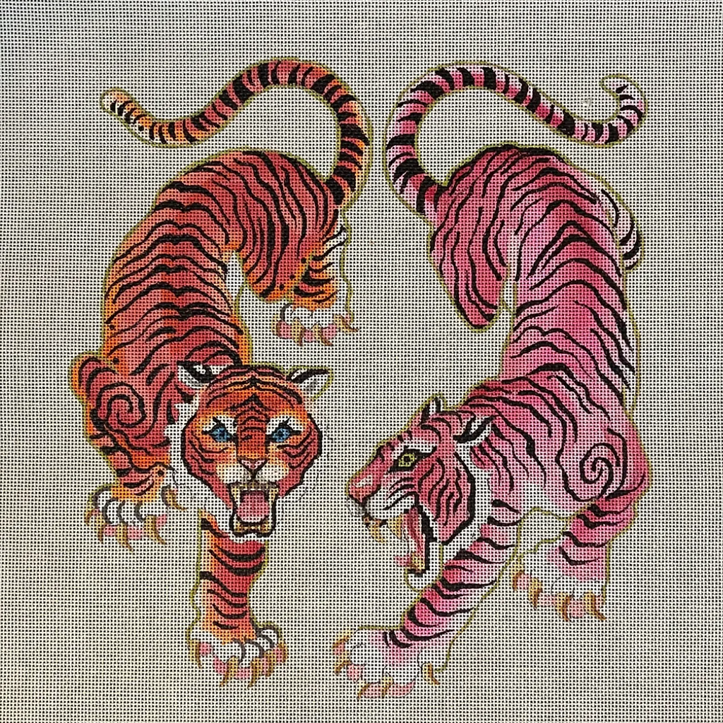 Tigers of the Orient Canvas - KC Needlepoint