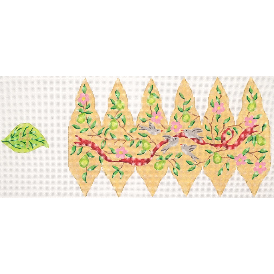 Twelve Days of Christmas 3D Pears Needlepoint Canvas - KC Needlepoint