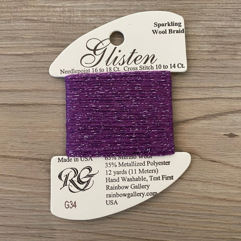 Glisten G34 Purple Rain - KC Needlepoint