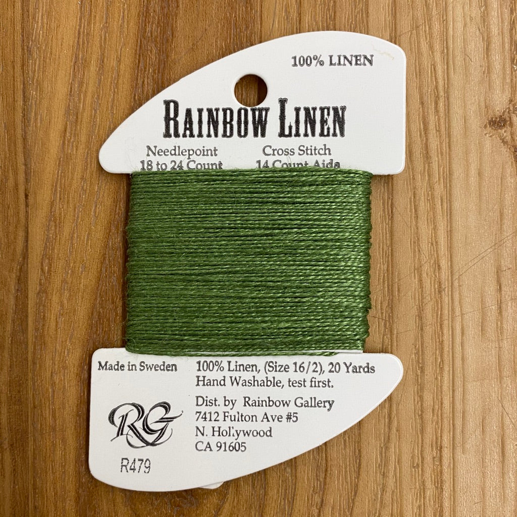 Rainbow Linen R479 Leaf Green - KC Needlepoint