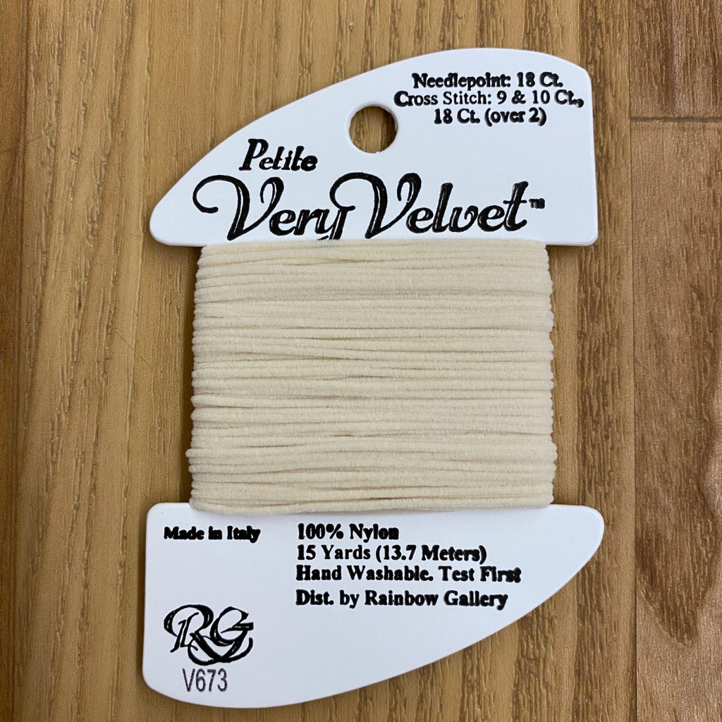 Petite Very Velvet V673 Cream - KC Needlepoint
