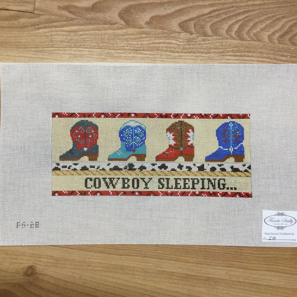 Cowboy Sleeping Canvas - KC Needlepoint