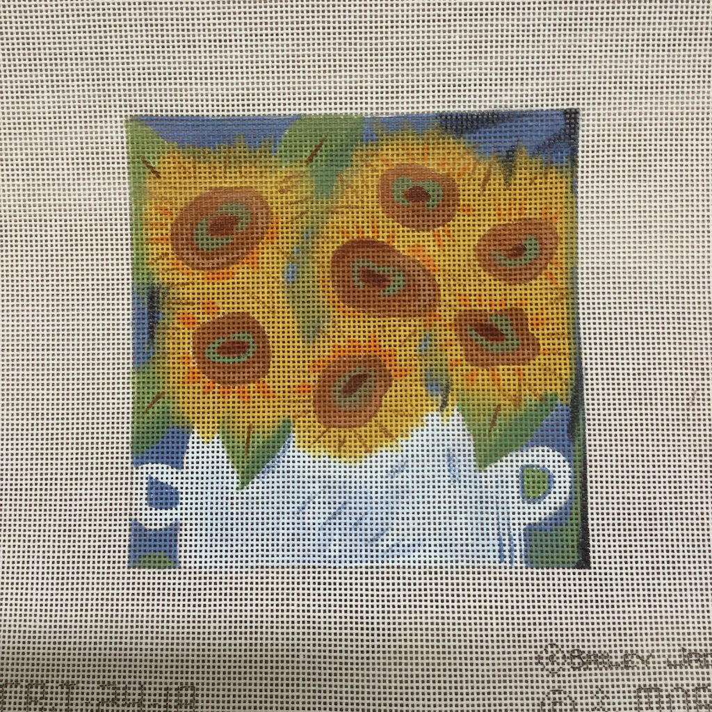Sunflowers in Vase Canvas - KC Needlepoint