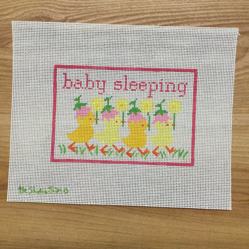 Chicks Baby Sleeping Canvas - KC Needlepoint