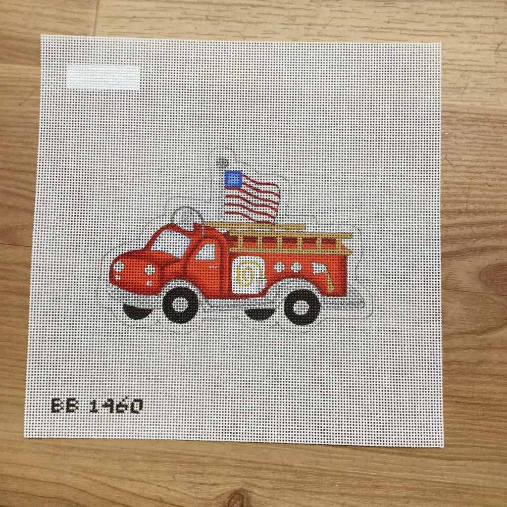 Red Fire Engine Canvas - KC Needlepoint