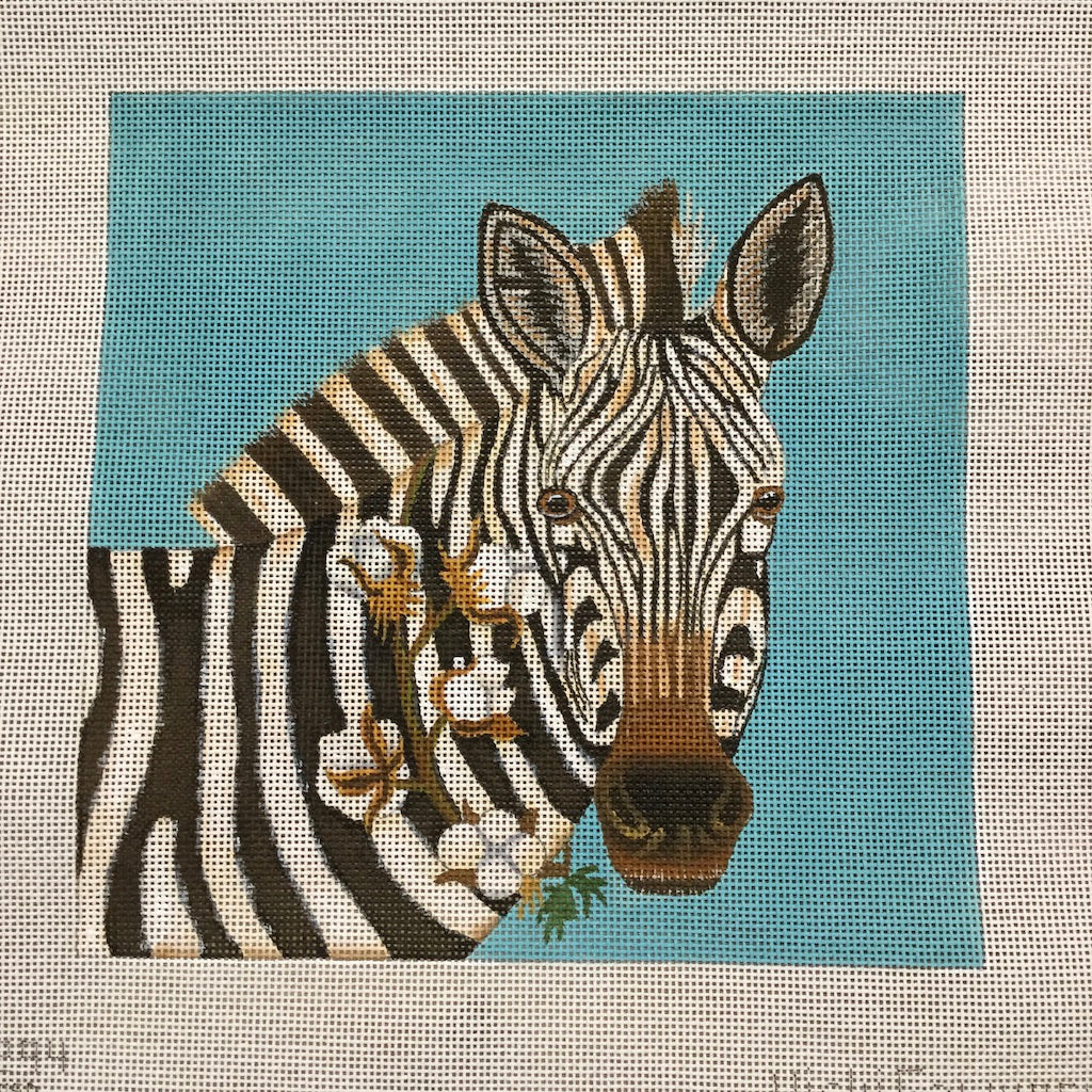 Southern Zebra Needlepoint Canvas - KC Needlepoint