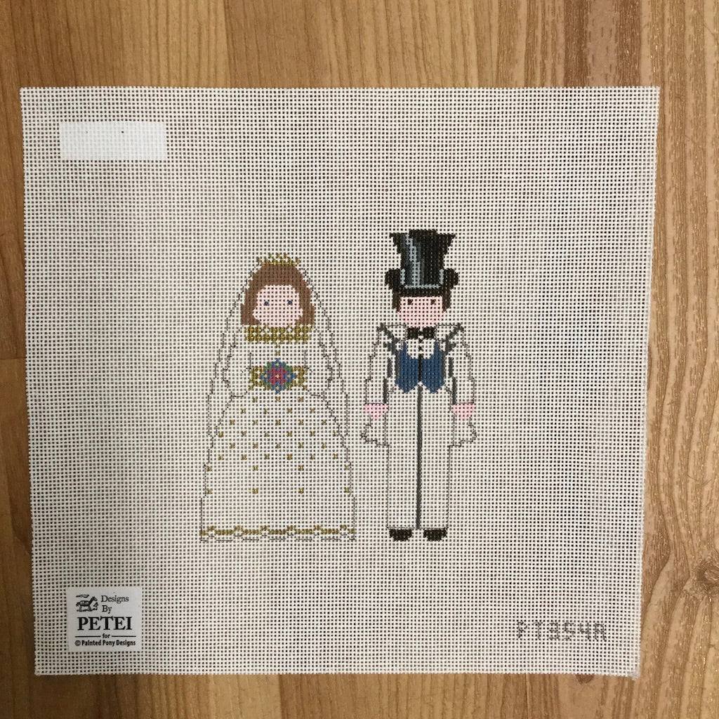 Bride and Groom Canvas - KC Needlepoint