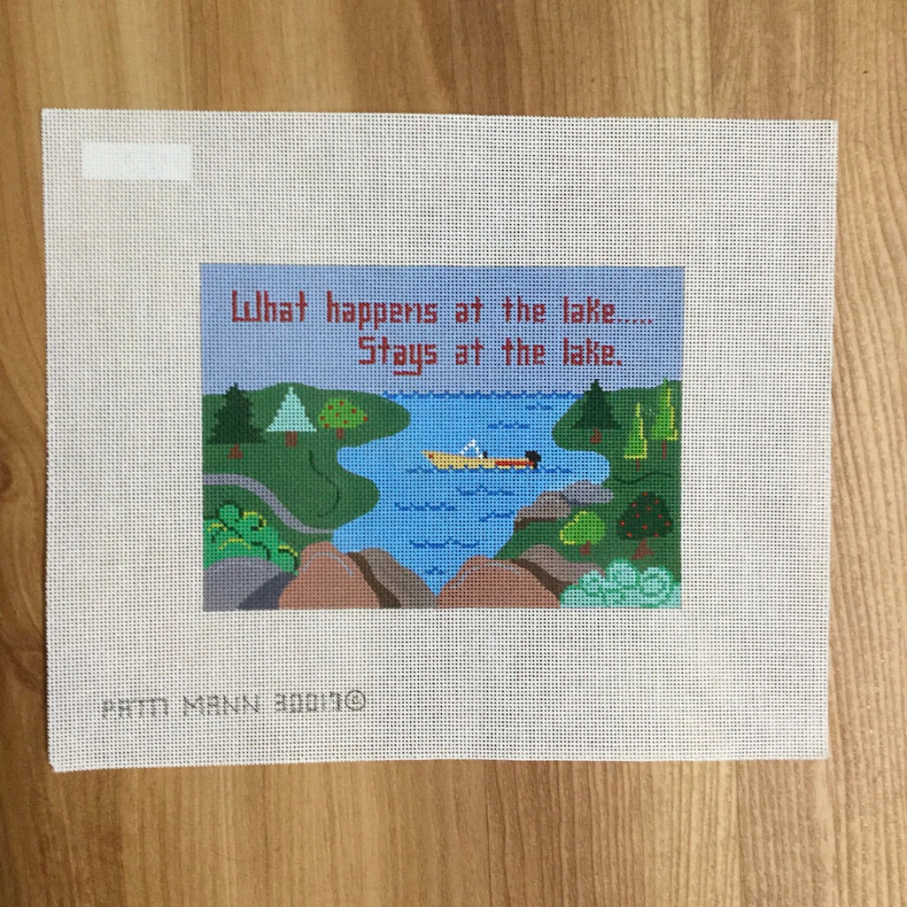 What Happens at the Lake... Canvas - KC Needlepoint