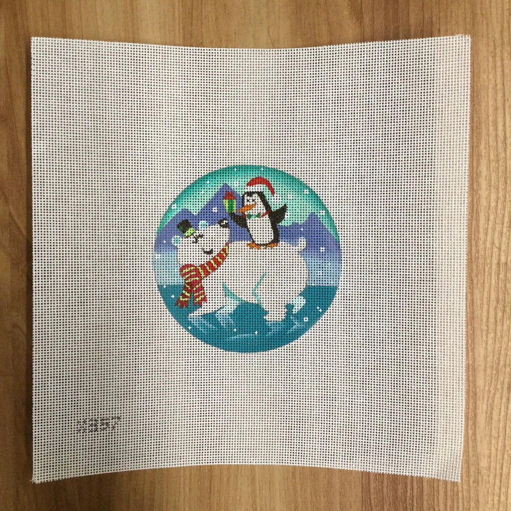 Polar and Penguin Canvas - KC Needlepoint