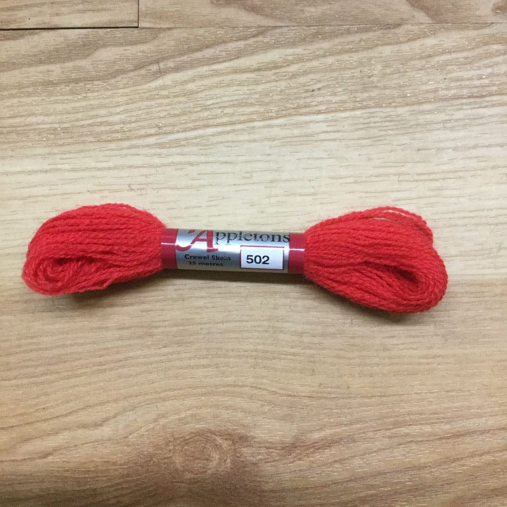 Appleton Crewel Wool 502 Scarlet - KC Needlepoint