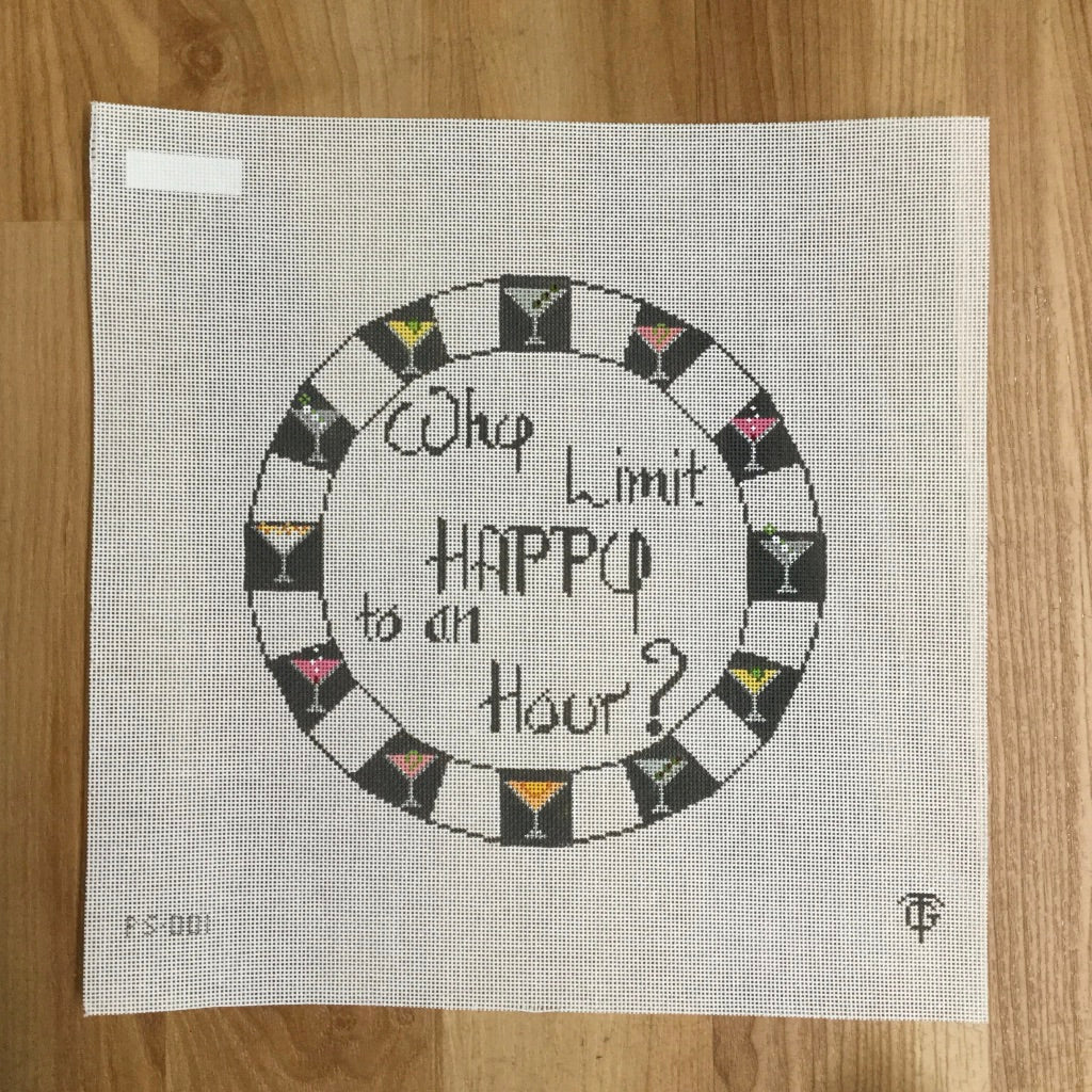 Why Limit Happy to an Hour? Canvas - KC Needlepoint