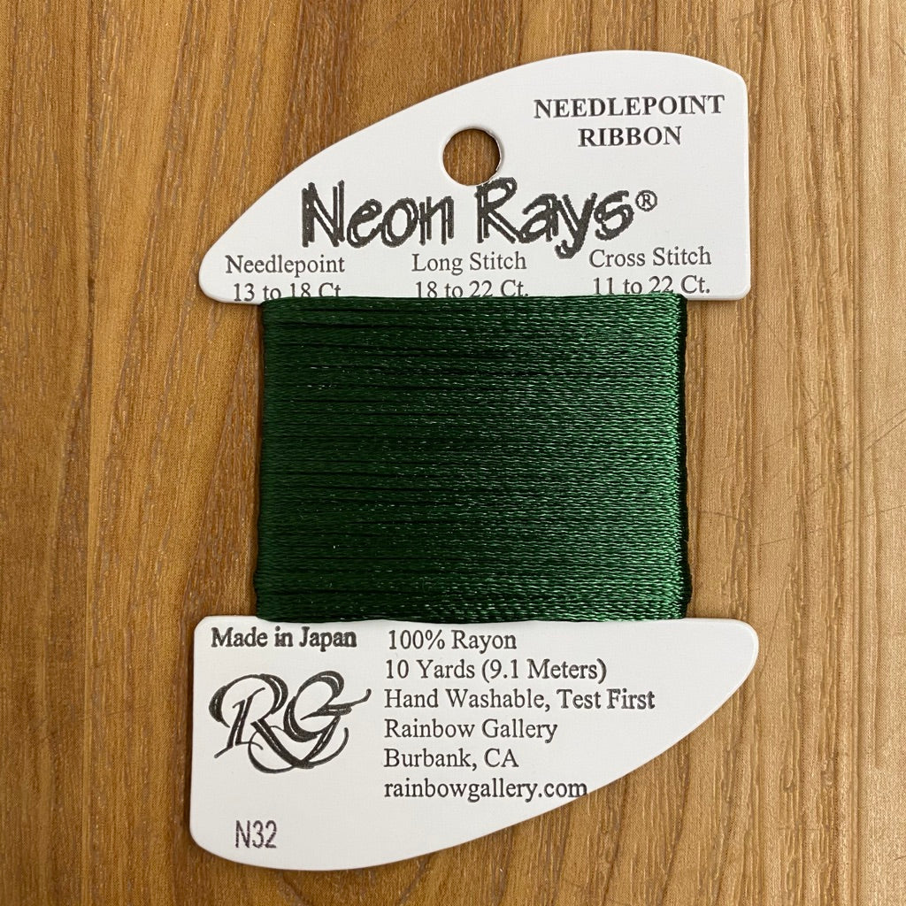 Neon Rays N32 Spruce Green - KC Needlepoint