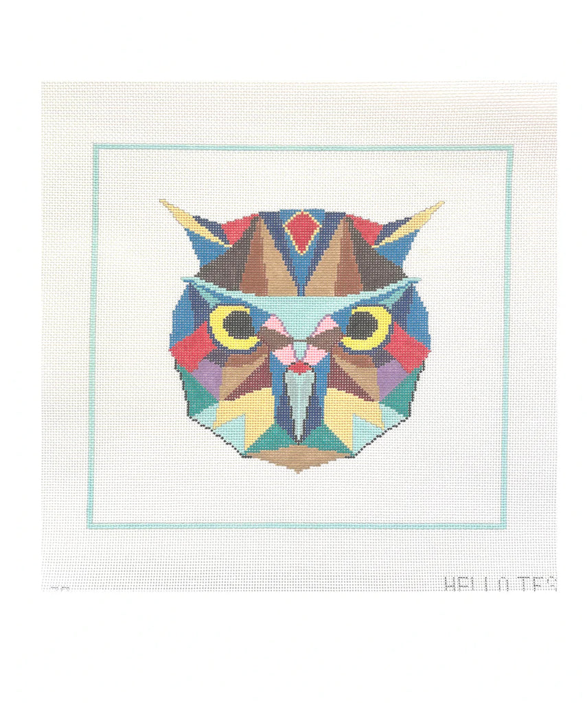 Watchful Owl Canvas - KC Needlepoint