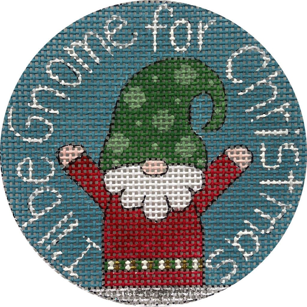 I'll Be Gnome For Christmas Canvas - KC Needlepoint