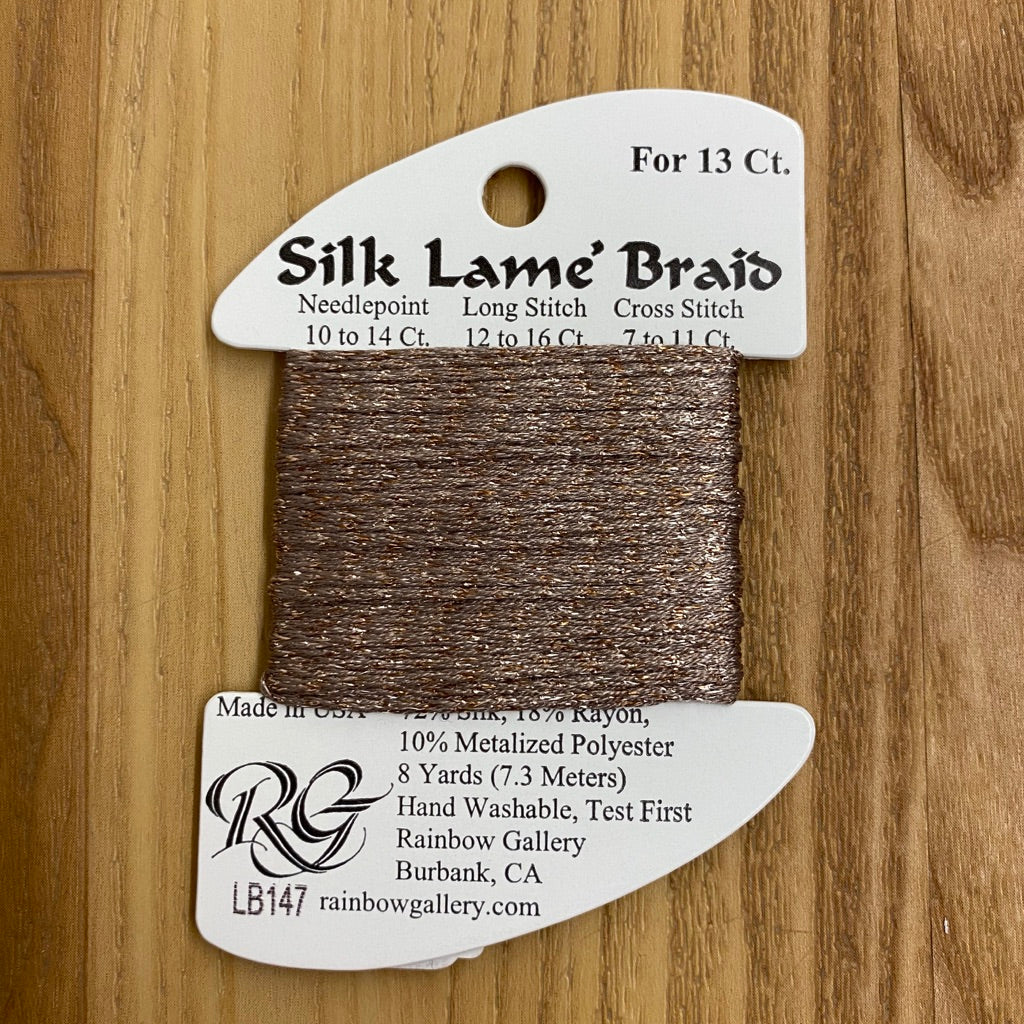 Silk Lamé Braid LB147 Taupe - KC Needlepoint