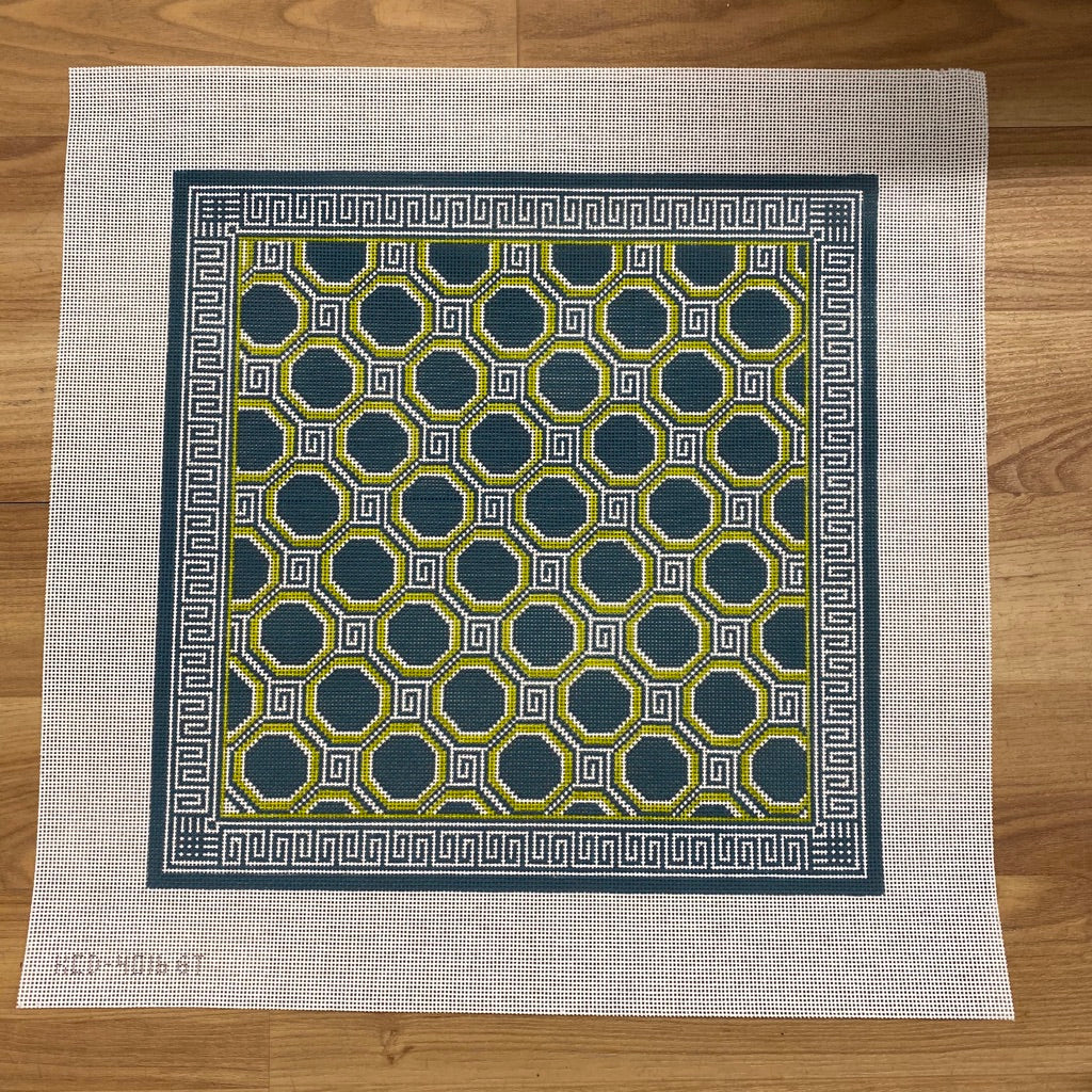 Hexagon Pillow Canvas - KC Needlepoint