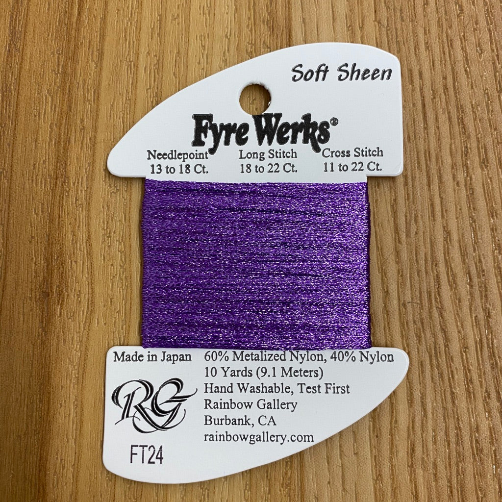 Fyre Werks Soft Sheen FT24 Purple - KC Needlepoint