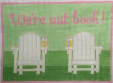We're Out Back Canvas - KC Needlepoint