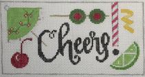 Cheers with Garnishes Canvas - KC Needlepoint
