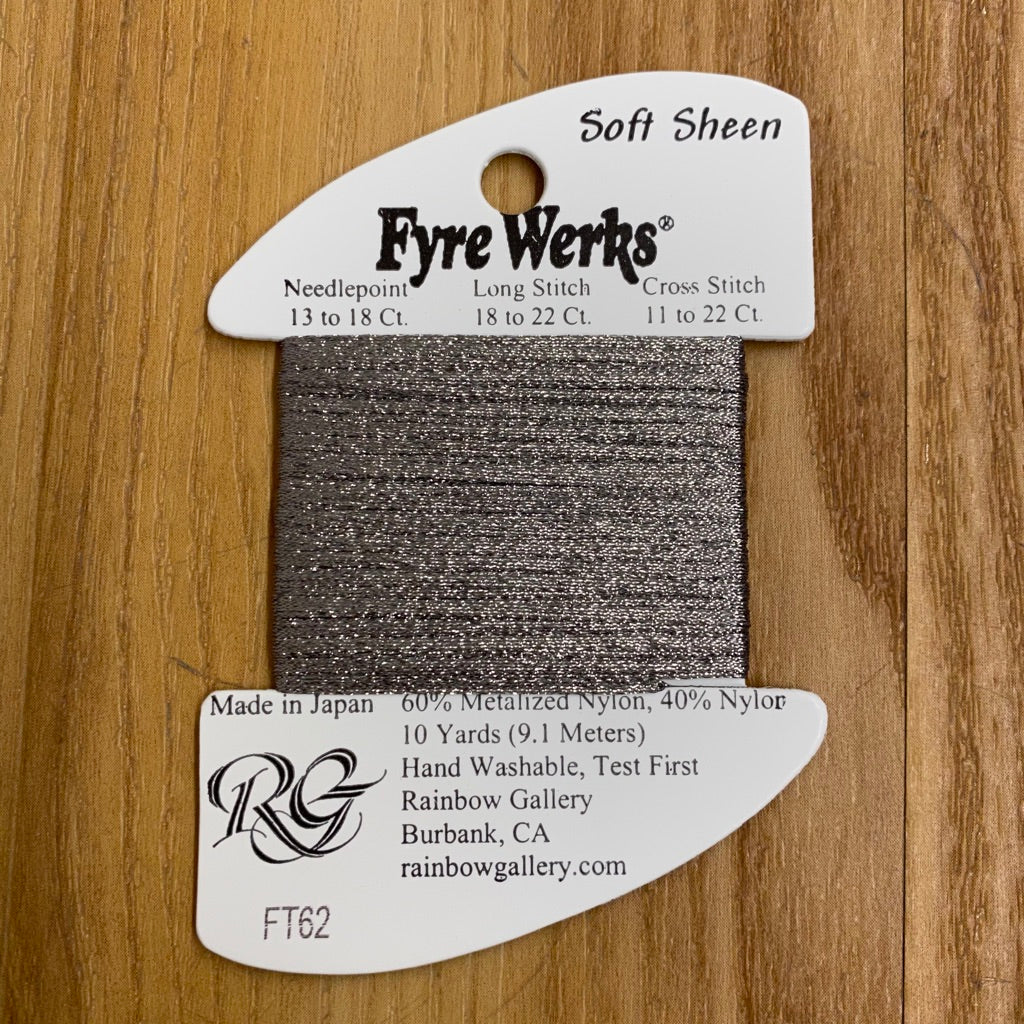 Fyre Werks Soft Sheen FT62 Granite - KC Needlepoint