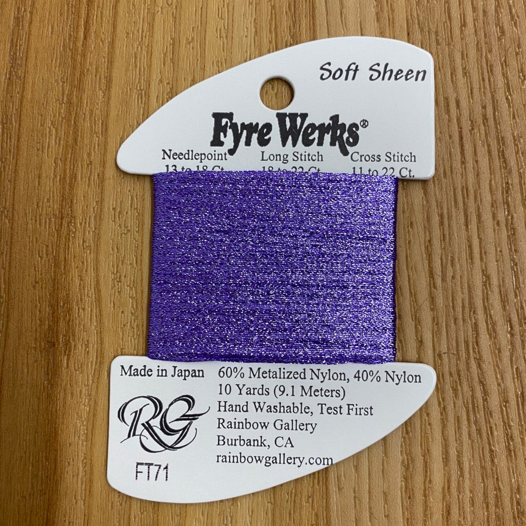 Fyre Werks Soft Sheen FT71 Purple Rain - KC Needlepoint