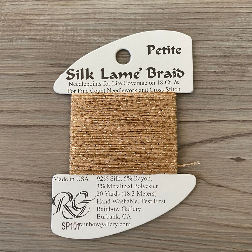 Petite Silk Lamé Braid SP101 Honey Bronze - needlepoint