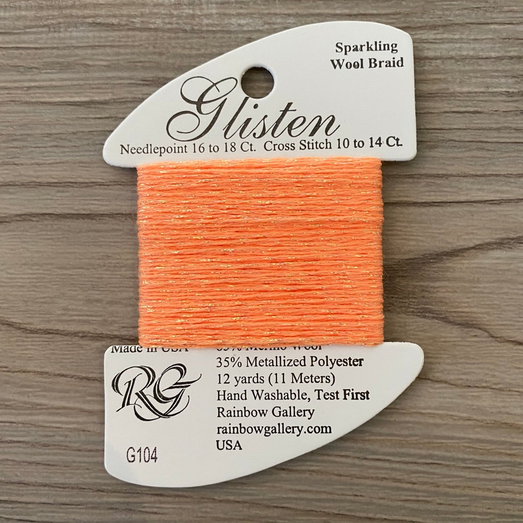 Glisten G104 Neon Orange - needlepoint