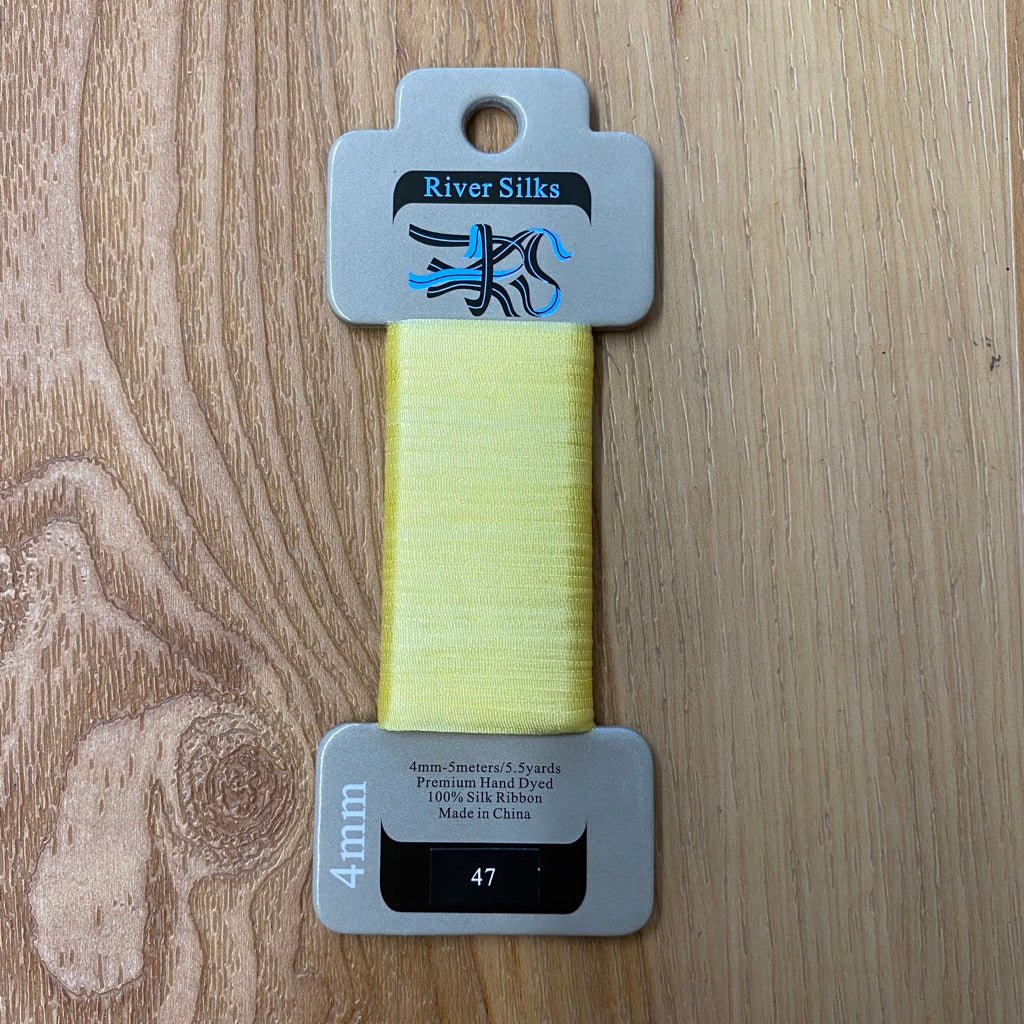 Silk Ribbon 4mm 047 Yellow Cream - KC Needlepoint