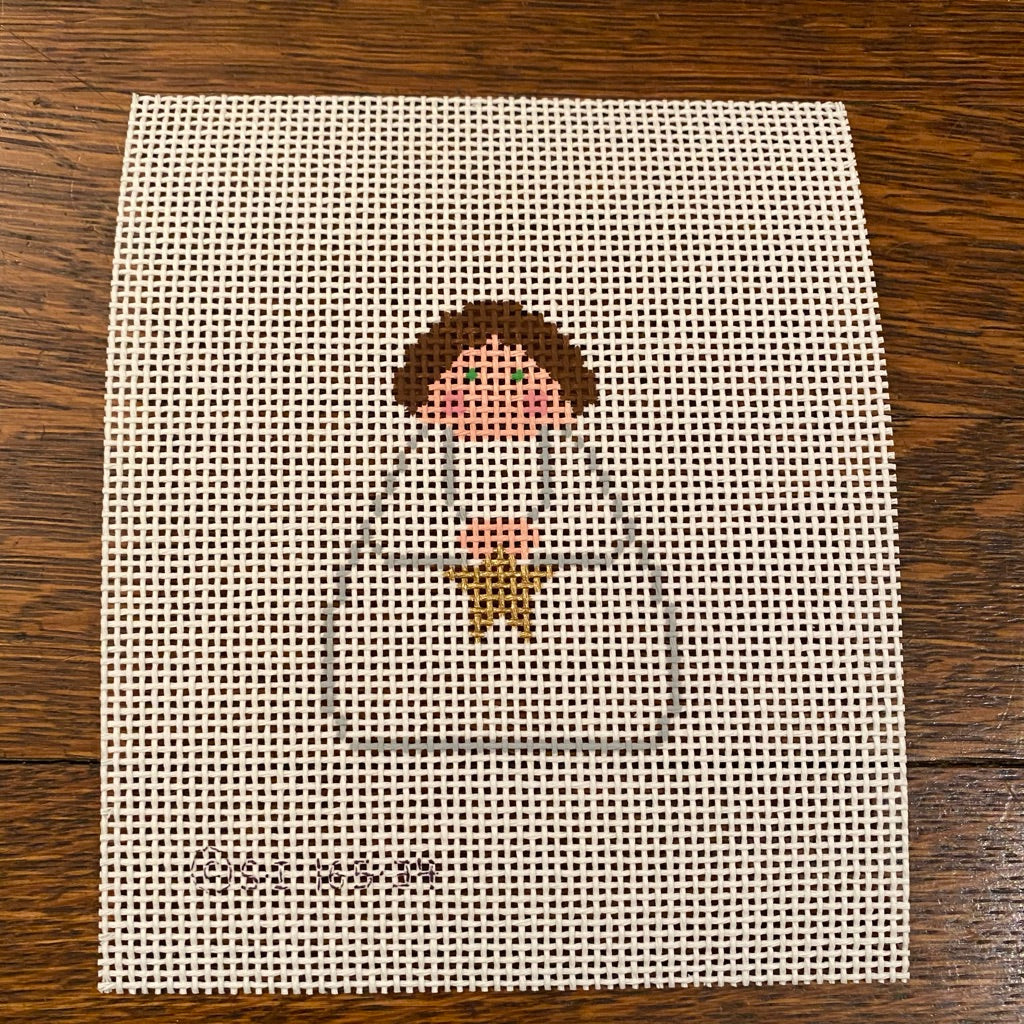 Angel with Star Canvas - needlepoint