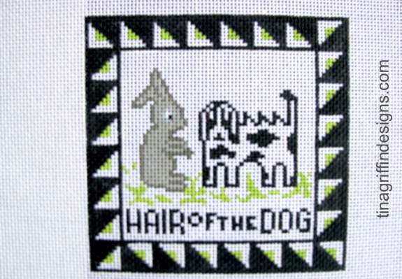 Hair of the Dog Needlepoint Canvas - KC Needlepoint