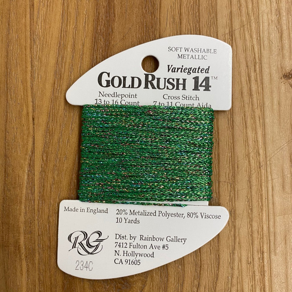 Gold Rush 14 234C Green Mix - KC Needlepoint