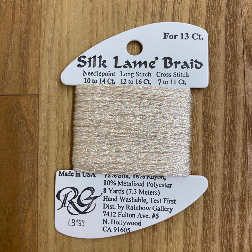 Silk Lamé Braid LB193 Creme Brulee - needlepoint
