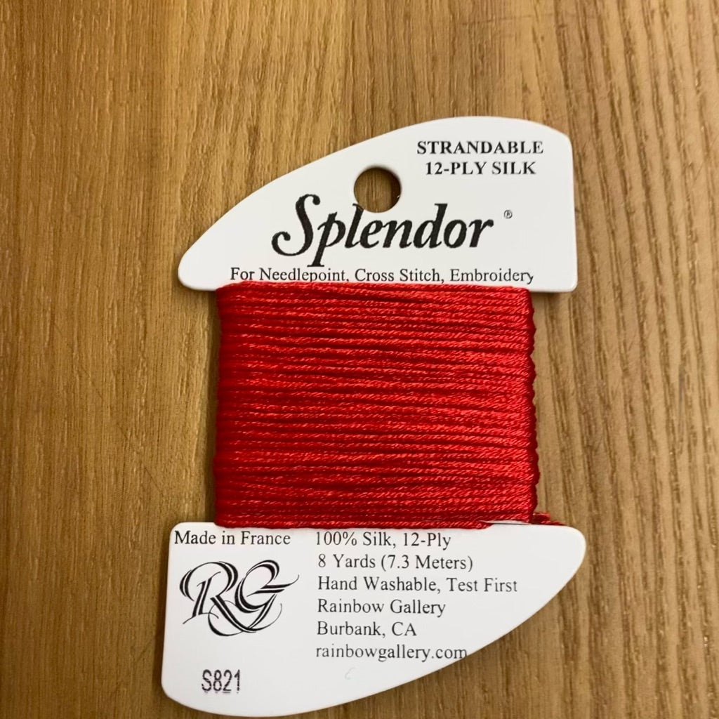 Splendor S821 Medium Red - KC Needlepoint
