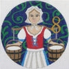Eight Maids a Milking Canvas - needlepoint