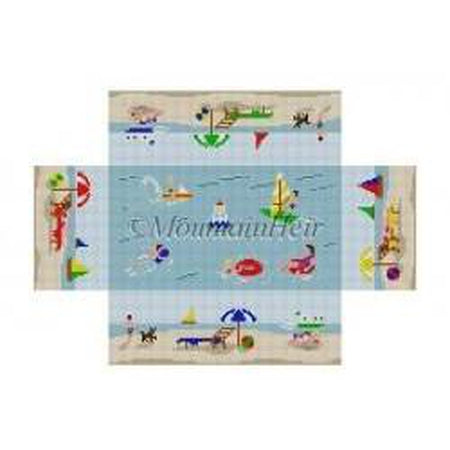 Day at the Beach Brick Cover - KC Needlepoint