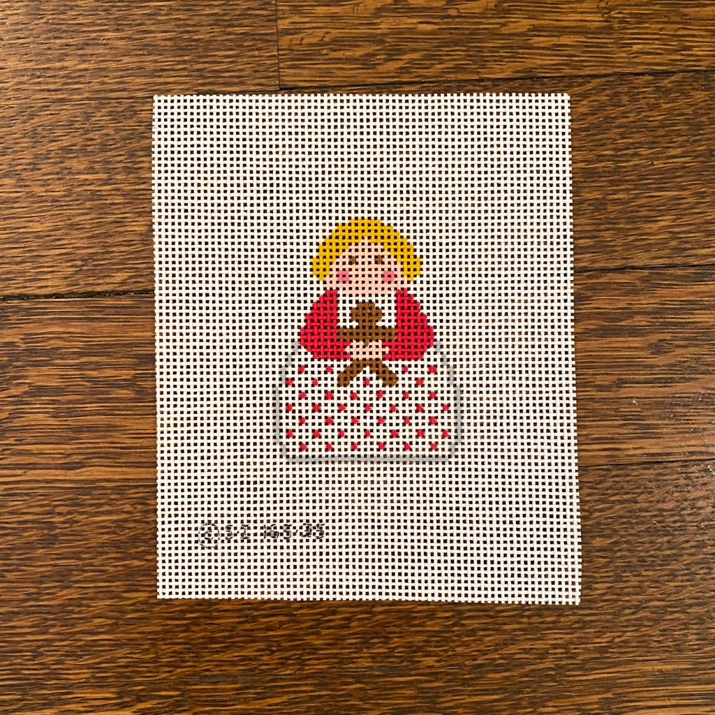 Angel with Gingerbread Man Canvas - KC Needlepoint