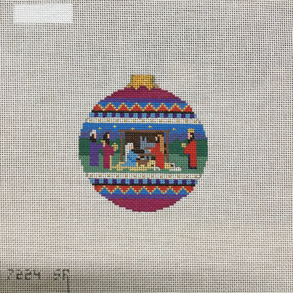 Nativity Round Canvas - KC Needlepoint